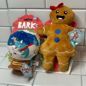 2 Bark Holiday Dogs Chew Toys